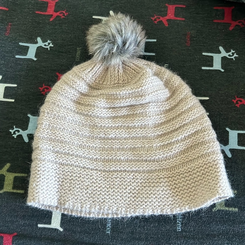 Light Pink Pom-Pom Beanie